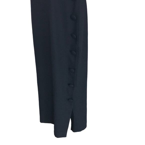 Vintage First Focus Black and White Dress 80s Size Medium 7/8 - Picture 7 of 7